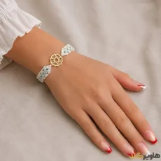 دستبند دخترانه میوکی مدل شش قلب